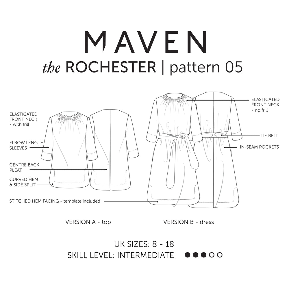 THE ROCHESTER DRESS & TOP • Pattern