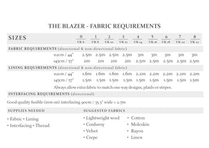 THE BLAZER • Pattern