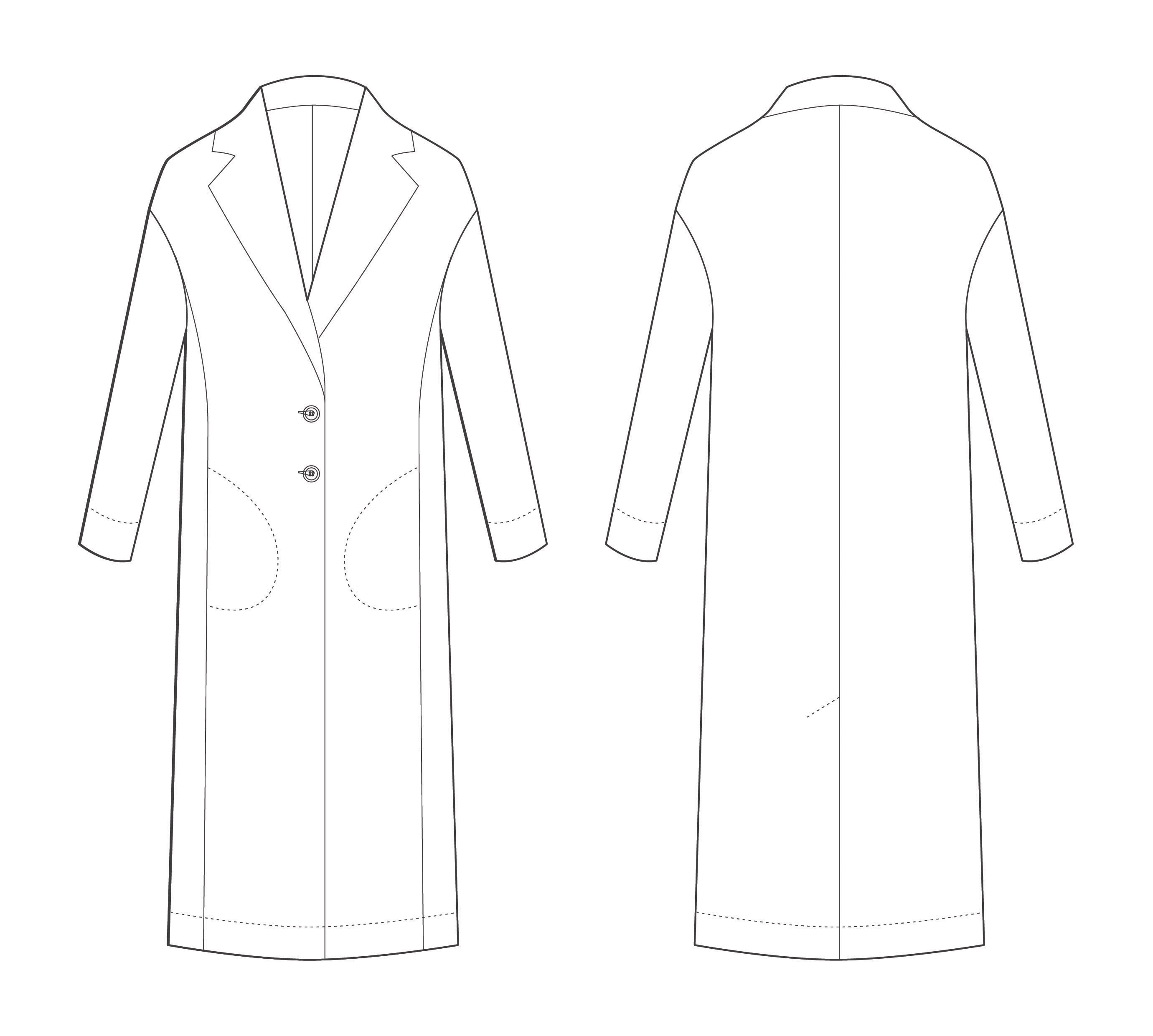 THE COAT • Paper Pattern by The Avid Seamstress • Pattern Scissors Frock