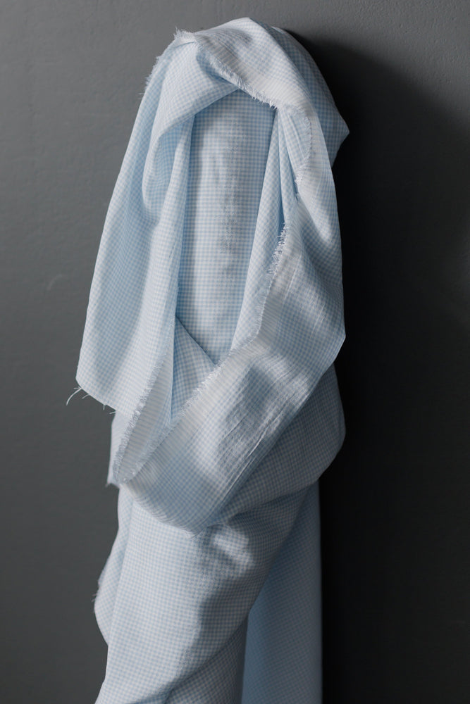 TENCEL GINGHAM • Sky Blue $46.00/metre