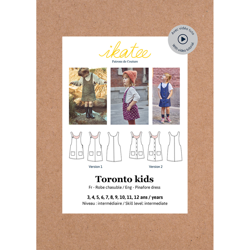 TORONTO Pinafore Dress - Kids 3Y/12Y • Pattern