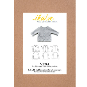 VEGA Cardigan - Baby 1M/4Y • Pattern