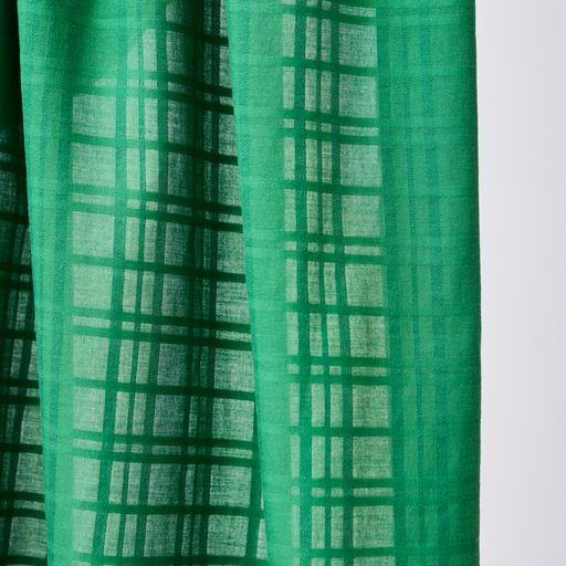 Light and silky soft sheer voile with woven grid texture. Green