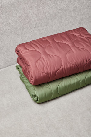 THELMA THERMAL QUILT • WAVE • Olive SALE $48/per metre