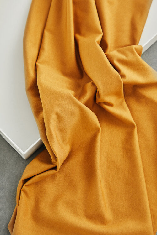 BASIC STRETCH JERSEY • Mustard $37.00/metre