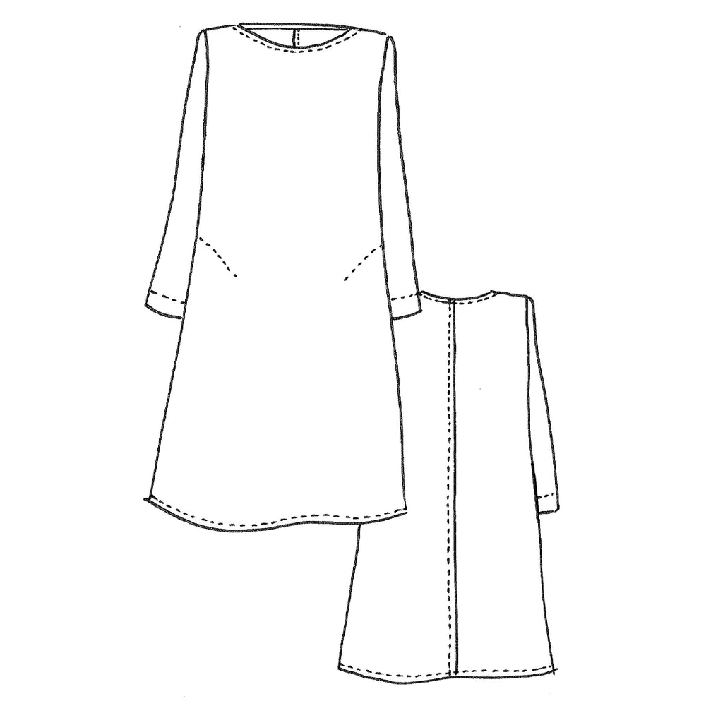 BELLA DRESS PATTERN BY TESSUTI 