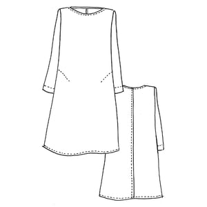 BELLA DRESS PATTERN BY TESSUTI 