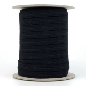 
                
                    Load image into Gallery viewer, ORGANIC COTTON ELASTIC • Edge Binding • Fold Over • Black 15mm
                
            