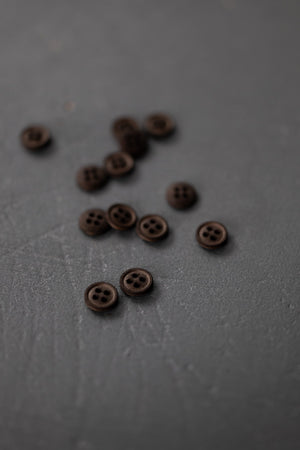 COTTON BUTTONS • Black Coffee • 11mm