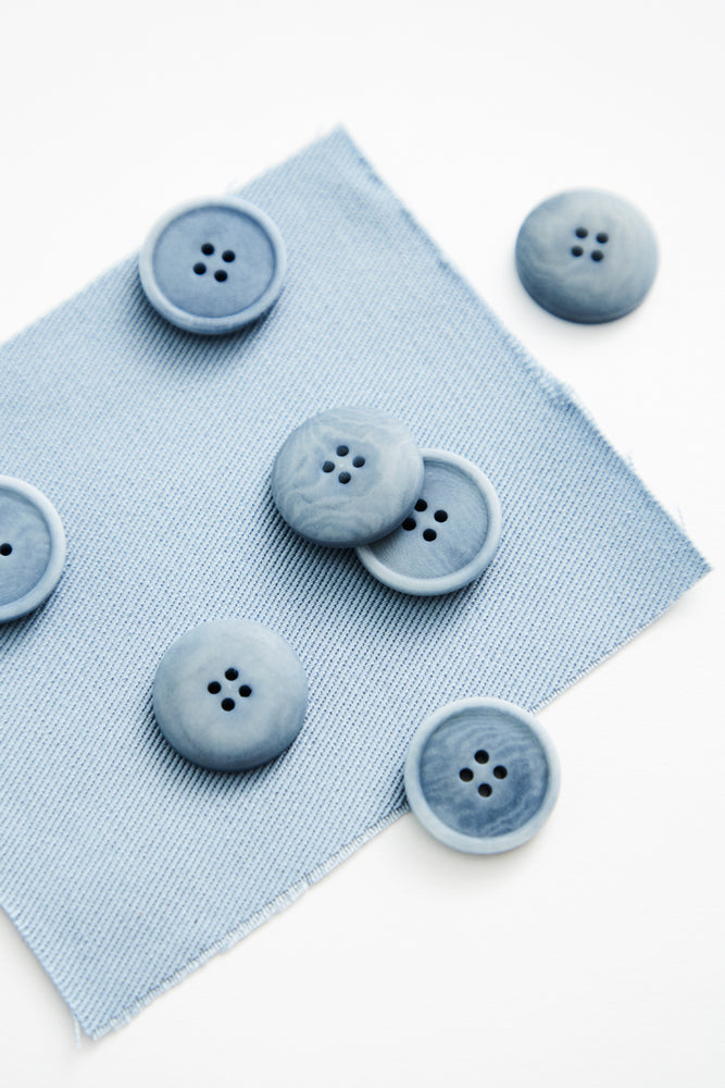 BLAZE COROZO BUTTONS • Faded Blue • 20mm