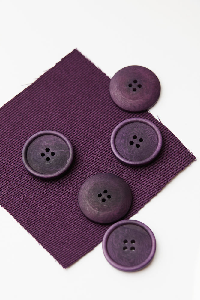 BLAZE COROZO BUTTONS • Plum • 28mm