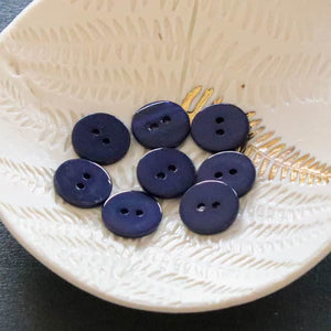 MOTHER OF PEARL BUTTONS • Navy Blue • 15mm