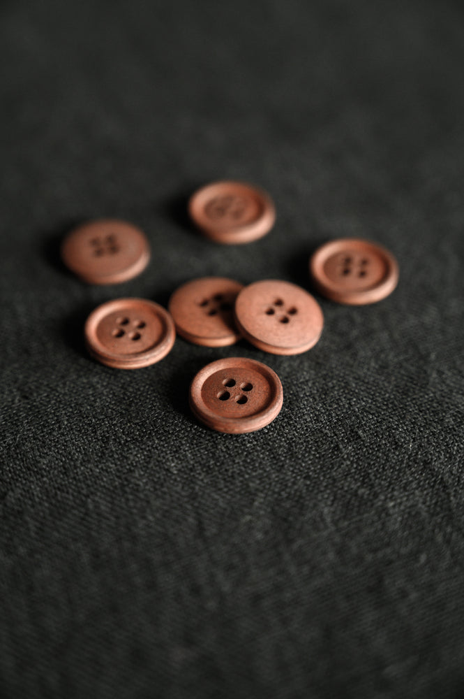 COTTON BUTTONS • Cinnamon Dust • 15mm