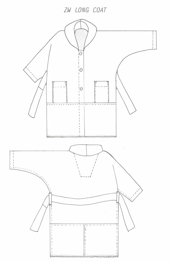 ZERO WASTE Coat • PDF Pattern