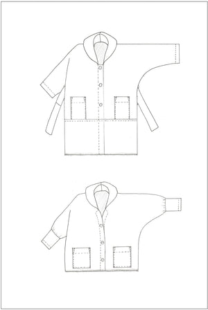 
                
                    Load image into Gallery viewer, ZERO WASTE Coat • PDF Pattern
                
            