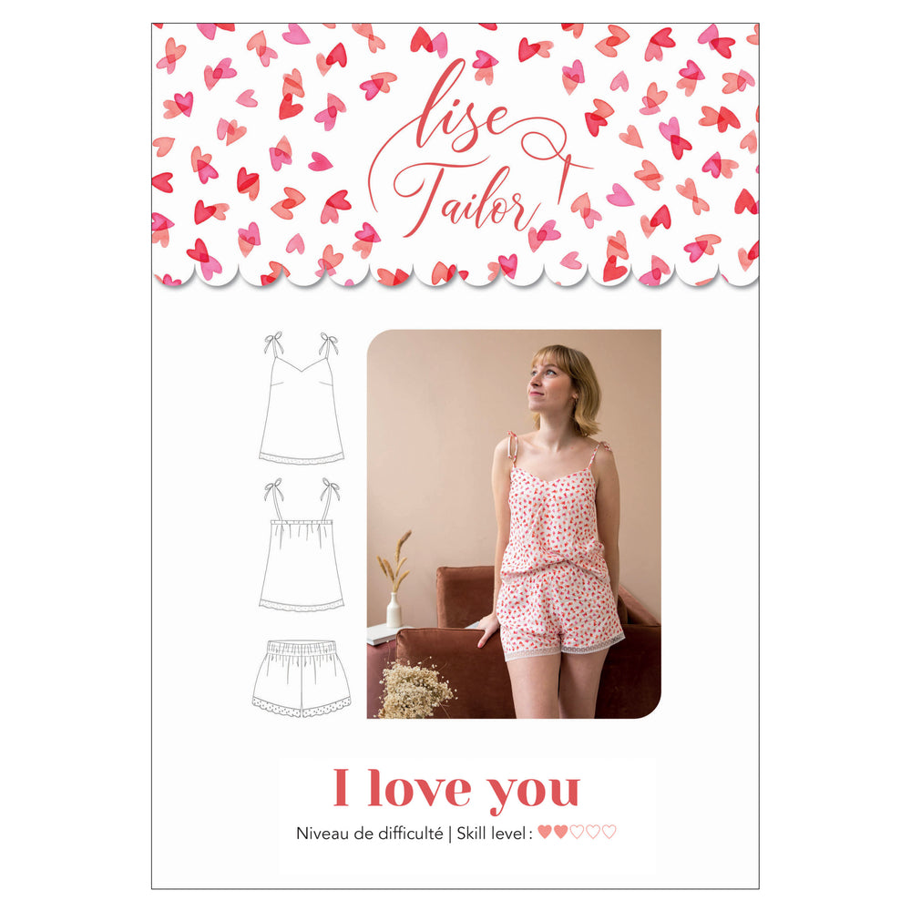 
                
                    Load image into Gallery viewer, I LOVE YOU Cami &amp;amp; Short Set • Pattern
                
            