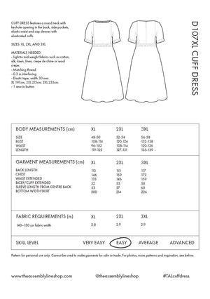 CUFF DRESS • Pattern