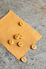 CURB COTTON BUTTON •  Dry Mustard • 11mm or 18mm