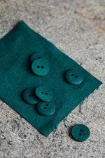 CURB COTTON BUTTON •  Bottle Green • 11mm or 18mm