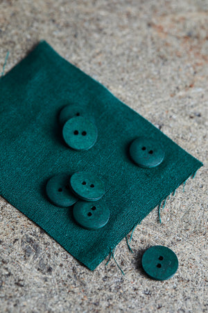 CURB COTTON BUTTON •  Bottle Green • 11mm or 18mm