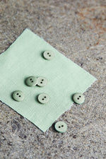 CURB COTTON BUTTON • Sage Green • 11mm or 18mm