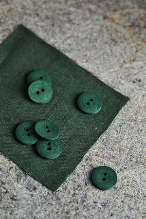 CURB COTTON BUTTON • Khaki Green • 11mm or 18mm