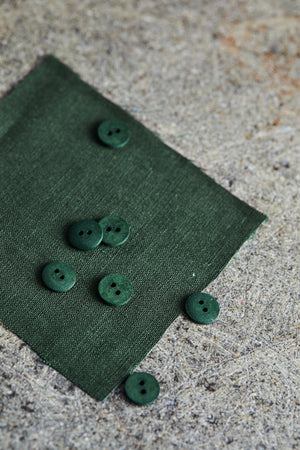CURB COTTON BUTTON • Khaki Green • 11mm or 18mm