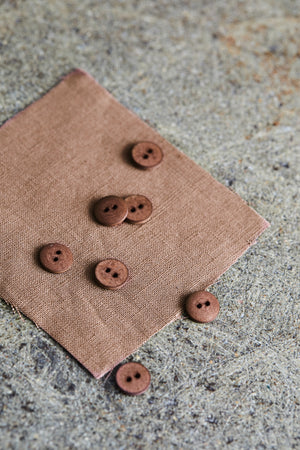 CURB COTTON BUTTON • Old Rose • 11mm or 18mm