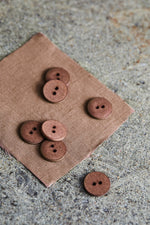 CURB COTTON BUTTON • Old Rose • 11mm or 18mm