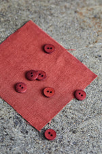 CURB COTTON BUTTON • Coral Red • 11mm or 18mm
