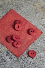 CURB COTTON BUTTON • Coral Red • 11mm or 18mm
