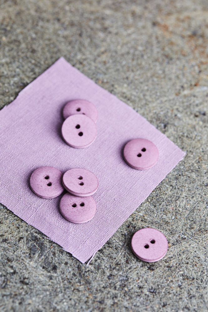 CURB COTTON BUTTON •  Lilac • 11mm or 18mm