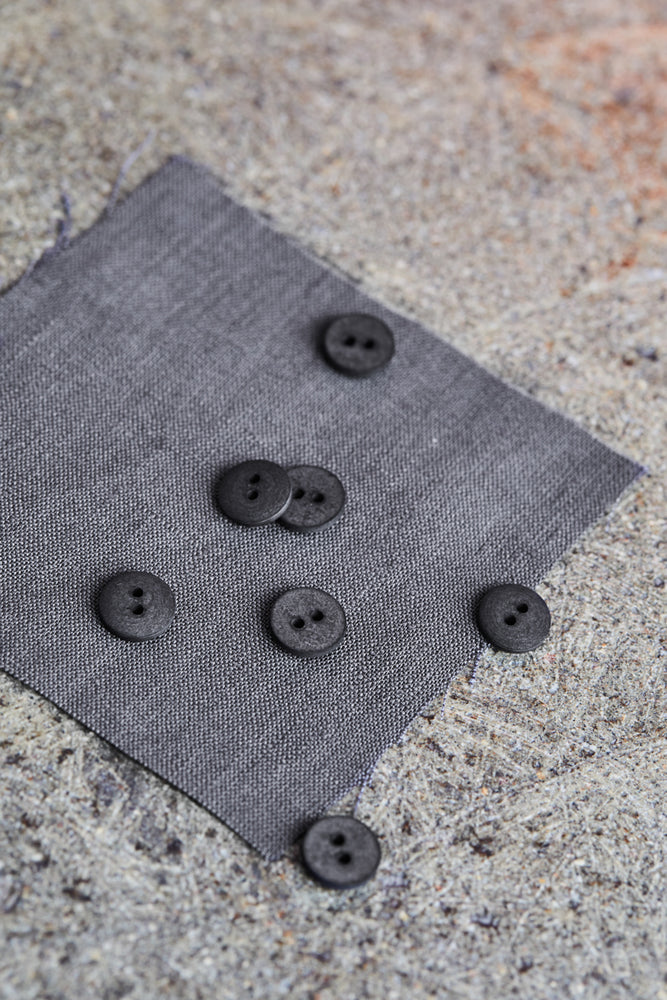 CURB COTTON BUTTON •  Calm Grey • 11mm or 18mm