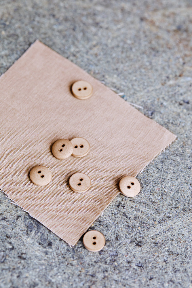 CURB COTTON BUTTON •  Dune • 11mm or 18mm