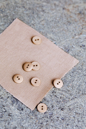 CURB COTTON BUTTON •  Dune • 11mm or 18mm