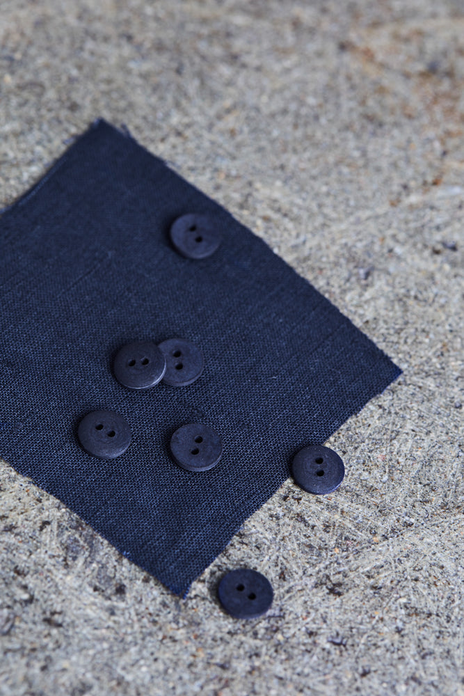 CURB COTTON BUTTON • Indigo Night • 11mm or 18mm