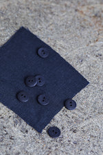 CURB COTTON BUTTON • Indigo Night • 11mm or 18mm