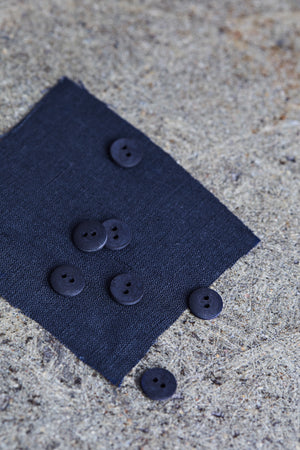 CURB COTTON BUTTON • Indigo Night • 11mm or 18mm
