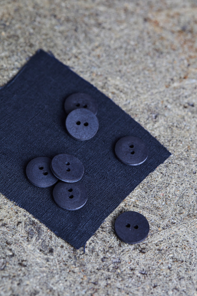 CURB COTTON BUTTON • Indigo Night • 11mm or 18mm