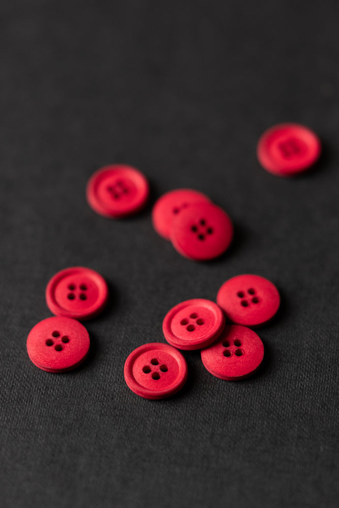 COTTON BUTTONS • Demon Scarlet • 15mm