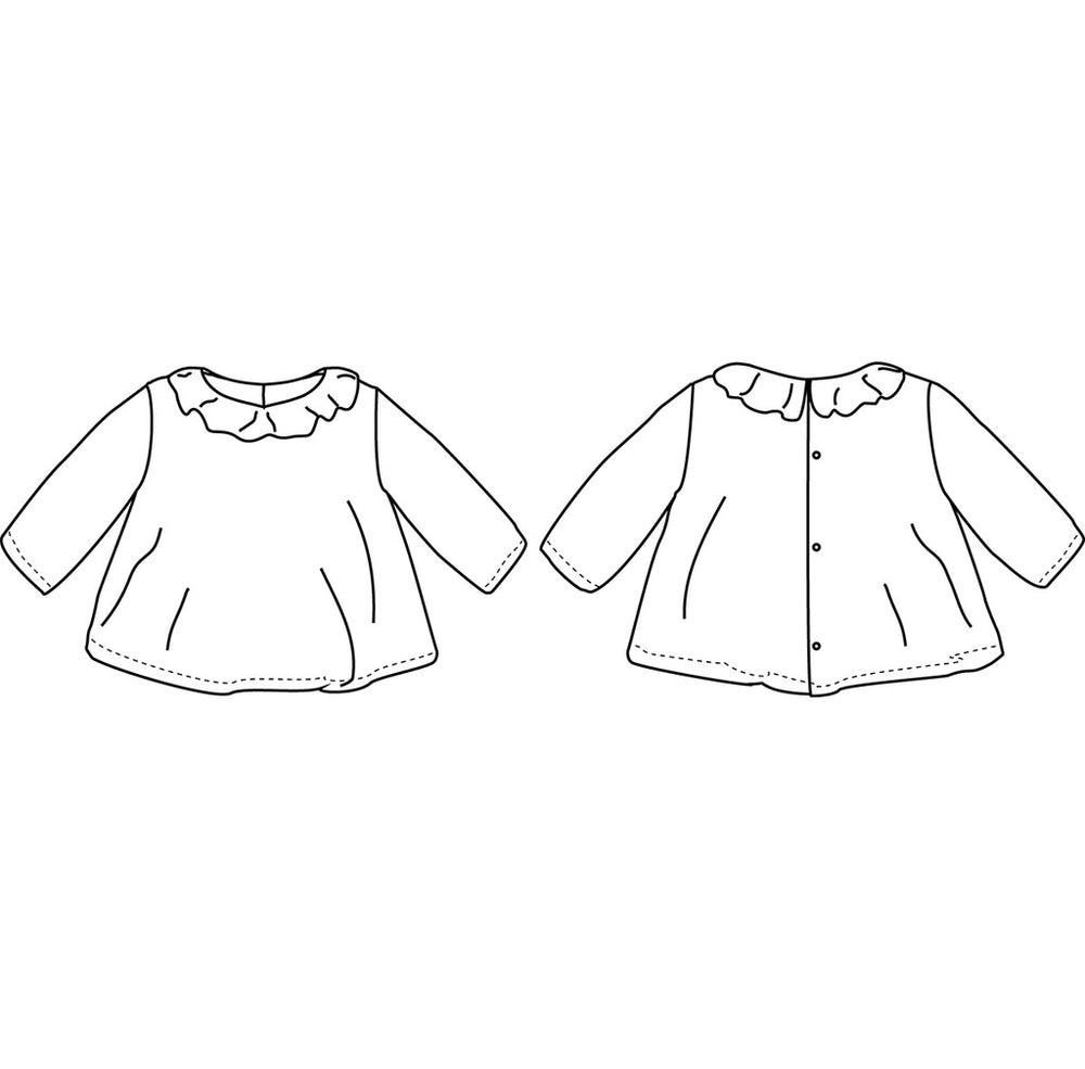 ELECTRE Frilled Collar Blouse - Baby 1M/4Y • Pattern