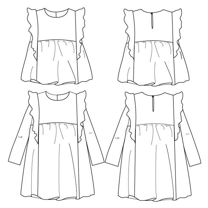 STELLA Blouse & Dress - Kids 3Y/12Y • Pattern