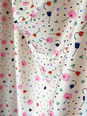 
                
                    Load image into Gallery viewer, COTTON SATEEN • Floral Explosion • Cream $26.00/metre
                
            