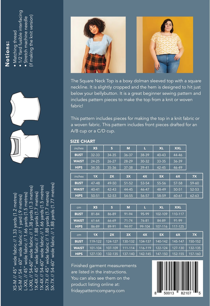 
                
                    Load image into Gallery viewer, THE SQUARE NECK TOP • Pattern
                
            