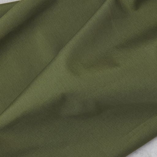 ORGANIC PAPERTOUCH COTTON POPLIN • Green Olive $40.00/metre