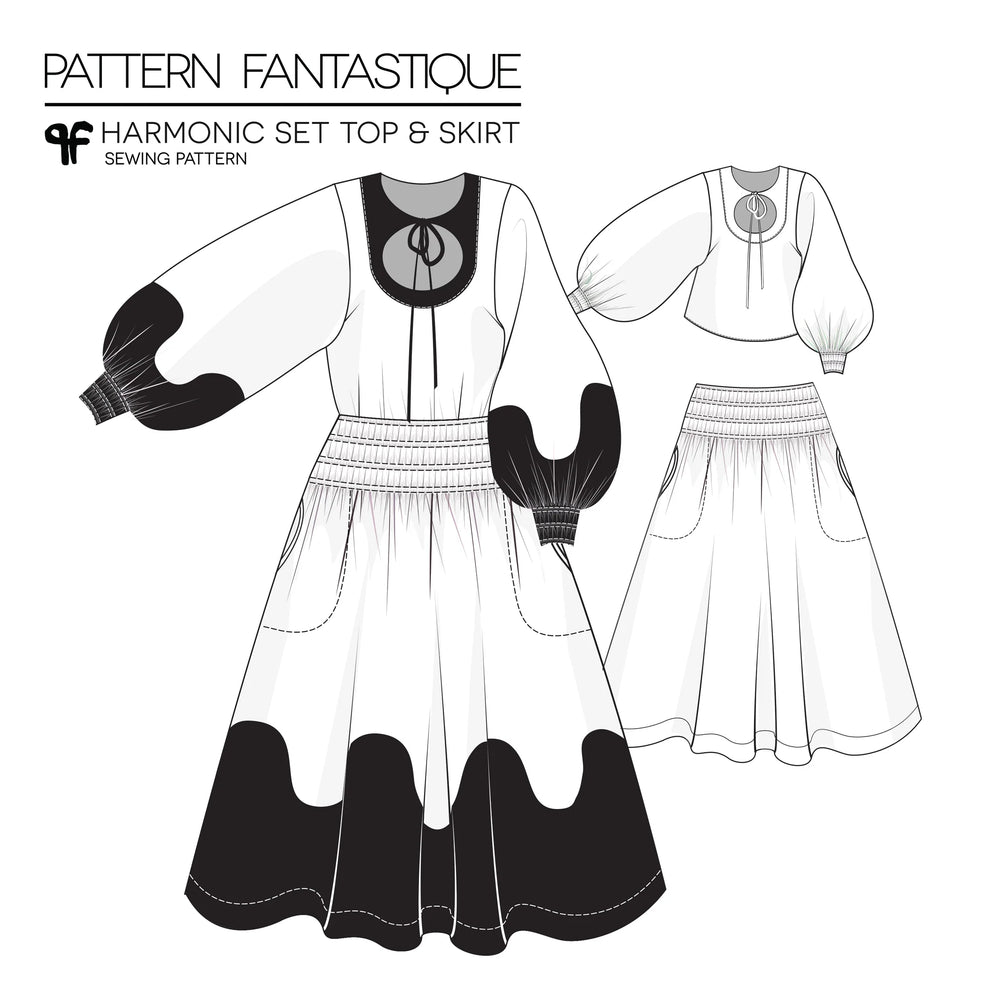 HARMONIC SET - TOP & SKIRT • Pattern