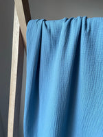 COTTON DOUBLE GAUZE •  Blue Jean SALE $32/per metre