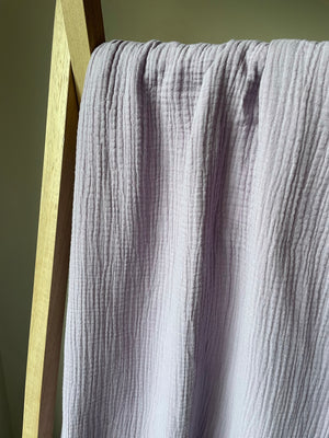 COTTON DOUBLE GAUZE •  Lilas Clair SALE $32/per metre