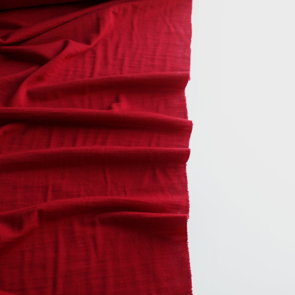 AUSTRALIAN MERINO JERSEY • 200gsm • Chilli SALE $48/per metre