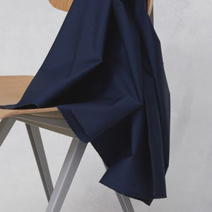 ORGANIC PAPERTOUCH COTTON POPLIN • Indigo Night • Remnant 140cm